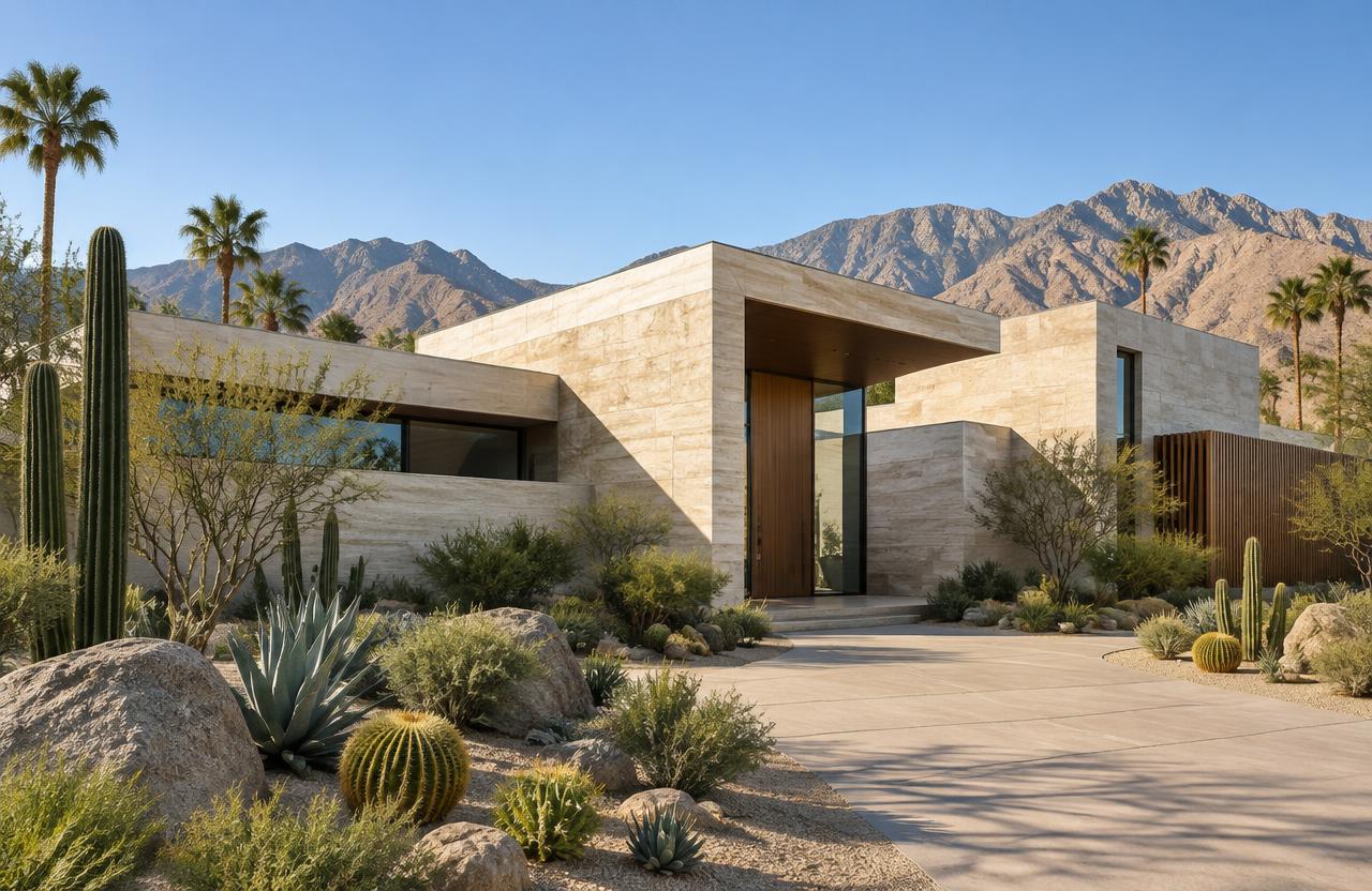 The Desert Residence — AI-generated architectural concept, not client work